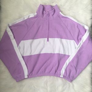 Garage Colour Block Cropped Sweater